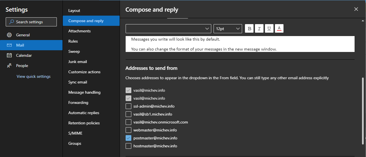 Sending as alias (proxy address) via Outlook Web App in Exchange Online -  Blog