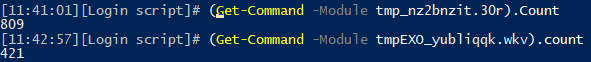 PowerShell cmdlets comparison between the old WinRM-based module and the new REST-based one